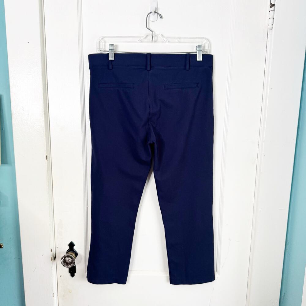 Betabrand Classic Dress Yoga Pant Navy Blue Slimming Stretch Cropped W0249-NY L - Picture 7 of 13